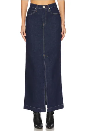 Hudson Falda maxi reconstruida en color denim-dark talla 25 en - Denim-Dark. Talla 25 (también en 27, 32).