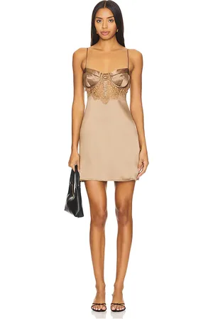 CAMI Vestido soraya en color bronce talla 10 en - Tan. Talla 10 (también en 2, 4, 6).