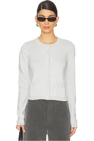 WeWoreWhat Cárdigan crewneck en color gris claro talla L en - Light Grey. Talla L (también en S, XL).