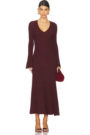 Paige Vestido bel en color burgundy talla M en - Burgundy. Talla M (también en S).