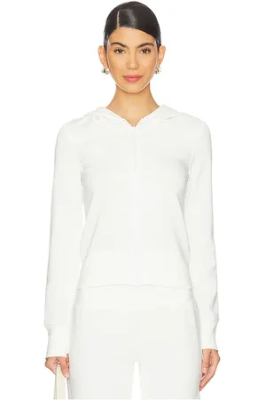 WeWoreWhat Sudadera fitted zip-up en color blanco talla L en - White. Talla L (también en M, S).