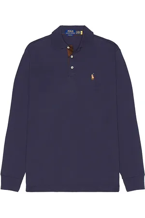 Ralph Lauren Camisa polo de manga larga classic en color azul talla L en - Blue. Talla L (también en M, S).