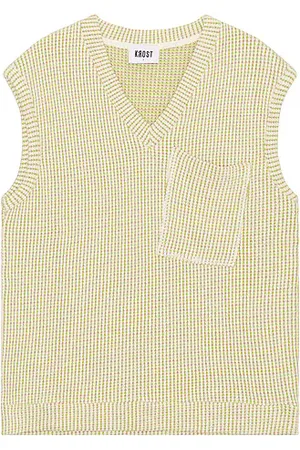 Saks Fifth Avenue Chaleco en color crema talla M en - Cream. Talla M (también en XL/1X).