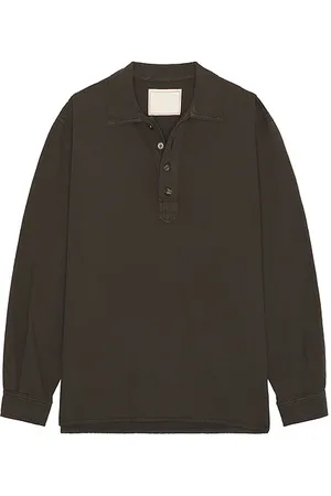Jeanerica Lala long sleeve polo en color gris talla L en - Grey. Talla L (también en S).