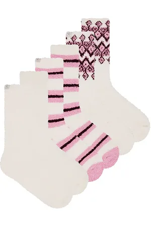 Barefoot Dreams Conjunto de calcetines cozychic 3 pair winter sock set en color rosado talla all en - Pink