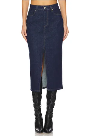 Paige Falda midi angela en color denim-dark talla 27 en - Denim-Dark. Talla 27 (también en 28, 29).