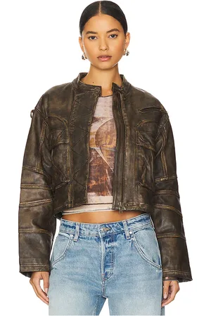 Free People Chaqueta we the free adrienne en color marrón talla L en - Brown. Talla L (también en S, XL).