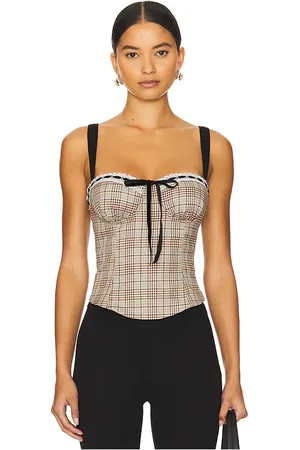 MORE TO COME Flora corset top en color marrón talla M en - Brown. Talla M (también en S, XS).