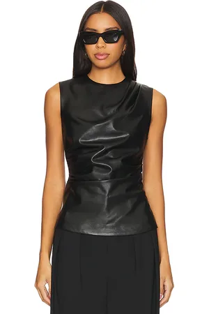 Simkhai Top drapeado wynter en color talla 0 en - Black. Talla 0 (también en 2).