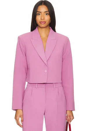 Amanda Uprichard Blazer corta reggie en color rosado talla L en - Pink. Talla L (también en S, XL, XS).