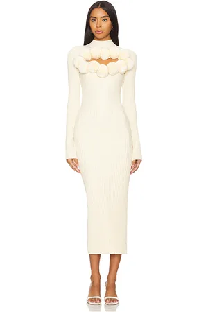 AKNVAS Vestido mina en color talla M en - Cream. Talla M (también en S, XS).
