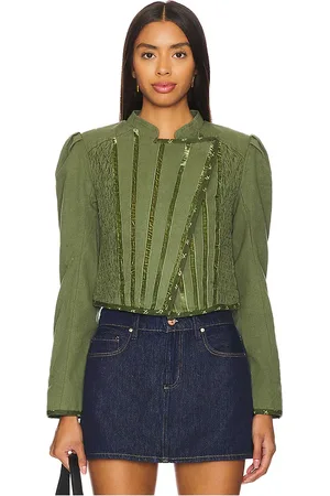 Free People Chaqueta bali simone en color verde oliva talla S en - Olive. Talla S (también en XS).
