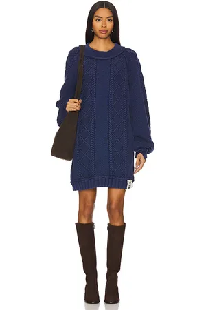 Free People Suéter de punto trenzado we the free the feels en color talla M en - Navy. Talla M (también en S, XS).