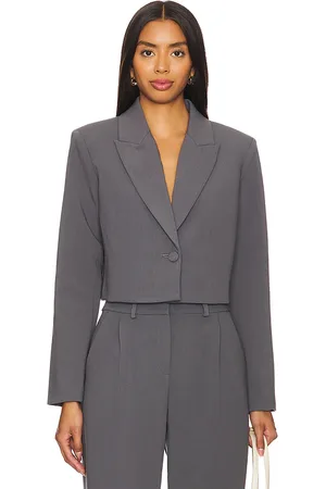 Amanda Uprichard Blazer corta reggie en color gris talla L en - Grey. Talla L (también en M, S, XL).