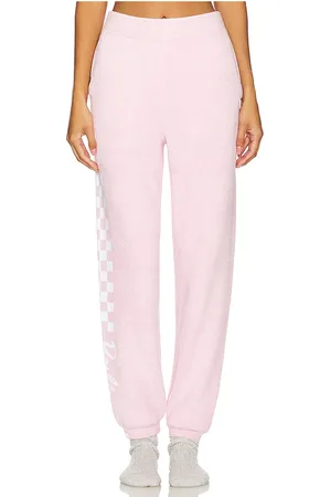 Barefoot Dreams Cozychic ultra light barbie checkered jogger en color rosado talla M en - Pink. Talla M (también en S, XS)