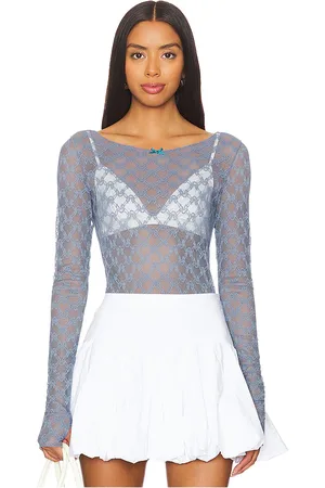 Free People Manga larga intimately fp from me to you en color azul talla M en - Blue. Talla M (también en S, XS).