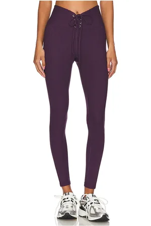 YEAR OF OURS Leggings de fútbol ribbed en color morado talla M en - Purple. Talla M (también en S).