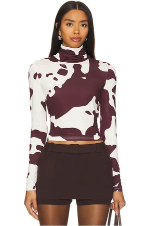 SIEDRES Top cuello vuelto cody long sleeve en color burgundy talla M en - Burgundy. Talla M (también en S, XS).