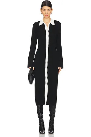 AUTUMN CASHMERE Vestido abotonado en color negro talla S en - Black. Talla S (también en XS).