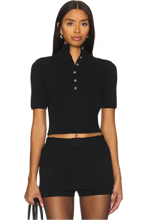 SIEDRES Top punto nidas short sleeve en color talla S en - Black. Talla S (también en XS).