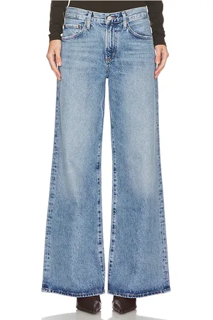AGOLDE Campana holgada de talle bajo clara en color denim-medium talla 27 en - Denim-Medium. Talla 27 (también en 28, 29, 30, 32, 33, 34