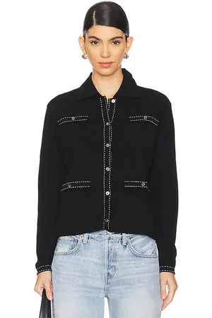 AUTUMN CASHMERE Chaqueta punto en color negro talla L en - Black. Talla L (también en M, S, XL, XS).