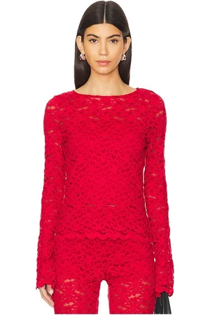 Show Me Your Mumu Bowie top en color rojo talla L en - Red. Talla L (también en M, S, XL, XS).