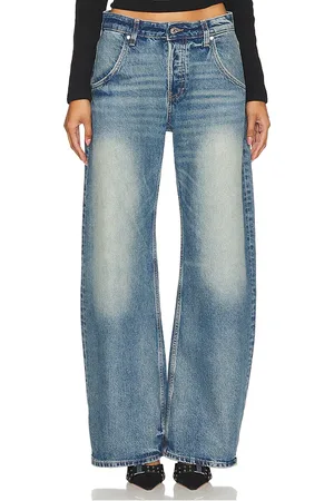 EB DENIM Enzo midrise barrel en color denim-medium talla 23 en - Denim-Medium. Talla 23 (también en 29, 30).