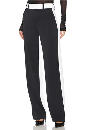 ALICE+OLIVIA Pantalón con trabillas alexander en color negro, blanco talla 2 en - Black,White. Talla 2 (también