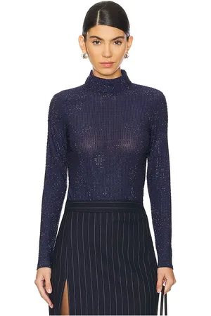 Retrofete Top con adornos bronwyn en color azul marino talla S en - Navy. Talla S (también en XS).