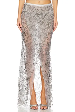 REMAIN Falda maxi wrap en color gris talla 32 en - Grey. Talla 32 (también en 38, 40, 42).