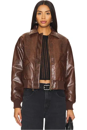 superdown Chaqueta katrina oversized en color talla L en - Brown. Talla L (también en S).