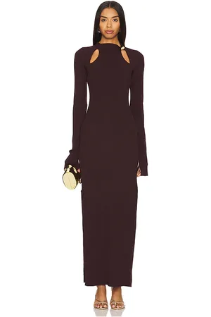 Nicholas Vestido midi ellie en color morado talla S en - Purple. Talla S (también en XS).