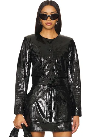 AKNVAS Chaqueta cropped barnett en color negro talla 0 en - Black. Talla 0 (también en 10, 2, 4, 6).