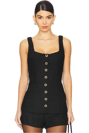 Lovers And Friends Jacquie tweed top en color talla M en - Black. Talla M (también en S, XS).