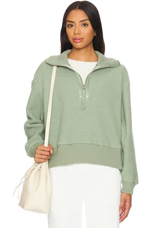 Varley Suéter polar con media cremallera roselle en color hierbabuena talla M en - Mint. Talla M (también en S, XS).