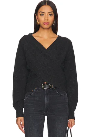 BROCHU WALKER Suéter de punto acanalado en color charcoal talla L en - Charcoal. Talla L (también en M, S, XS).