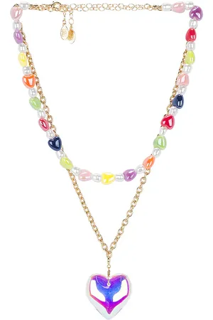8 Other Reasons Collar superpuesto heart en color oro metálico talla all en - Metallic Gold. Talla all.