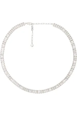 Ettika Collar tenis baguette en color plateado metálico talla all en - Metallic Silver. Talla all.