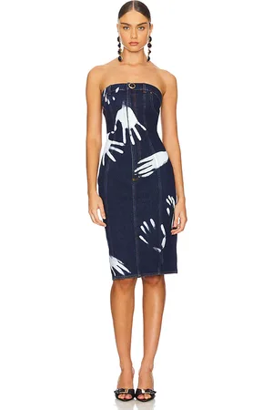AREA Vestido en color denim-medium talla 0 en - Denim-Medium. Talla 0 (también en 2, 4, 6).