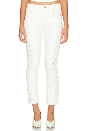 LOVESHACKFANCY Pantalón doro en color talla 25 en - Cream. Talla 25 (también en 26, 27, 30).