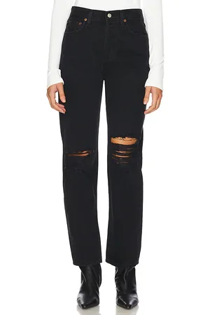 AGOLDE Pantalones rectos de talle alto 90
