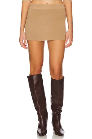 AEXAE Falda cashmere en color talla M en - Tan. Talla M (también en S).