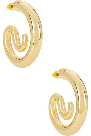 8 Other Reasons Pendientes llamativos spiral en color oro metálico talla all en - Metallic Gold. Talla all.