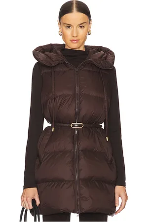 VERONICA BEARD Chaleco plumífero bria en color marrón talla L en - Brown. Talla L (también en M, S, XS).