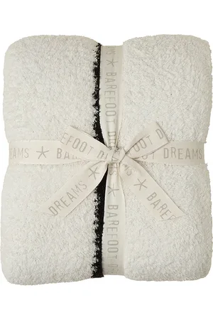 Barefoot Dreams Poncho cozychic sonoran block throw en color crema talla all en - Cream. Talla all.