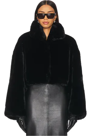 ROTATE Chaqueta recortada faux fur en color talla 36 en - Black. Talla 36 (también en 42, 44).