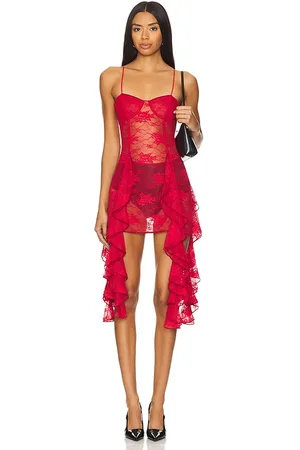 Oseree Vestido encaje en color talla L en - Red. Talla L (también en M, XL).