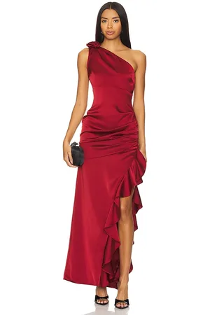 MAJORELLE Vestido largo natalya en color vino talla S en - Wine. Talla S (también en XS).