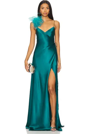The Sei Vestido largo wrap en color azul cerceta talla 6 en - Teal. Talla 6 (también en 8).